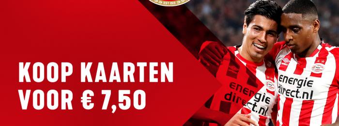 Voor € 7,50 naar PSV - RKC Waalwijk