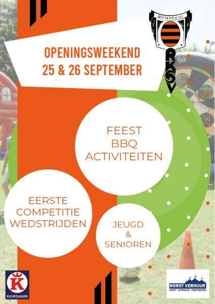 Seizoensopeningsweekend 25 en 26 september