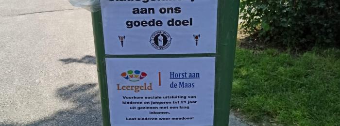 Statiegeld PET flesjes voor goed doel