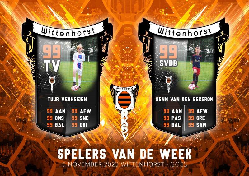 Spelers van de week Wittenhorst - Goes