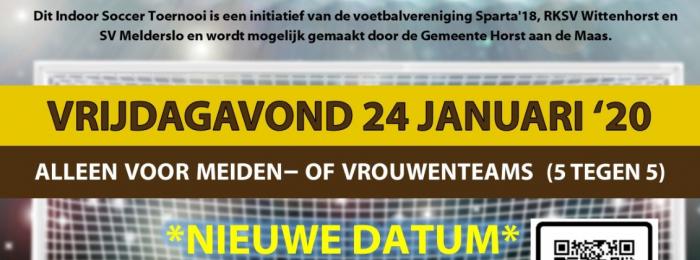 Indoor soccer toernooi in januari