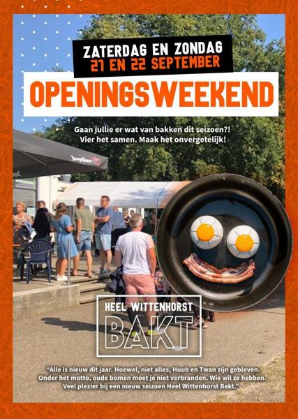 Seizoensopeningsweekend 21 en 22 september